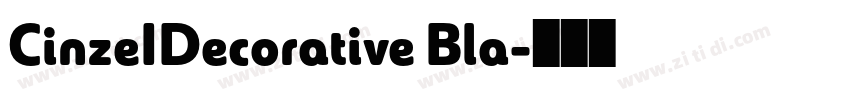 CinzeIDecorative Bla字体转换